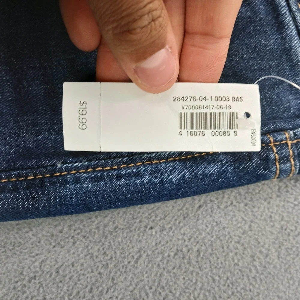 Old Navy‎ Skinny Jeans Girls 8 Blue Denim Cotton Whiskers Detail Mid Rise Casual